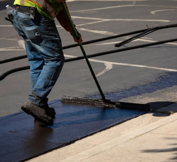 Asphalt Sealcoating example 1